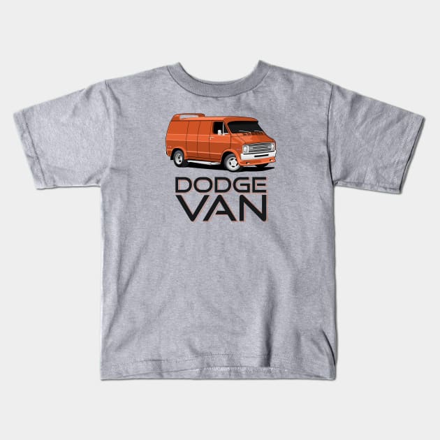 Dodge Van Classic Kids T-Shirt by masjestudio